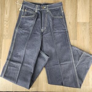 YMCA Jeans Kids‎ Size 14 Wide Leg Blue Denim Western Contrast Stitching Vintage